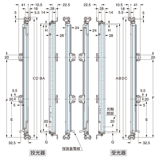 NB-20-□ 側面安裝