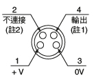 NPN輸出型 插針配置圖(連接器型)