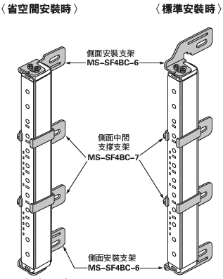 側面安裝支架以及側面中間支撐支架