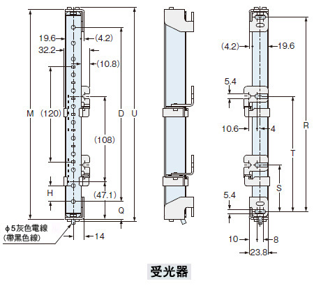 下圖所示為已安裝省空間的背面用多功能安裝支架MS-SF4BC-2(另售)與多功能中間支撐支架MS-SF4BC-4(另售)的狀態。