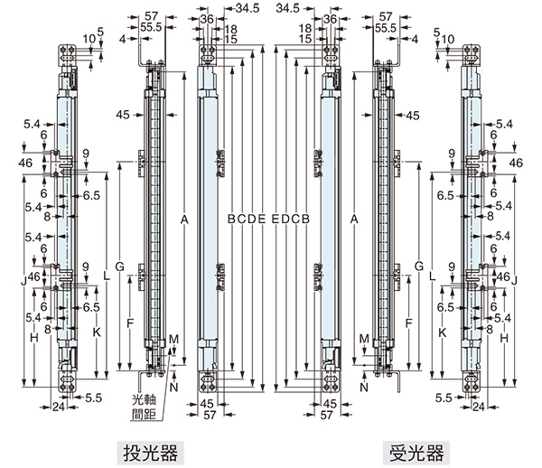 SF4B-□G 側面安裝