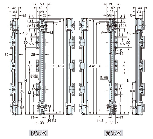 SF4B-□<V2> 背面安裝圖