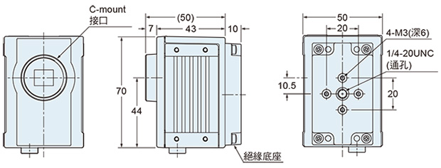 絕緣底座 背面安裝圖