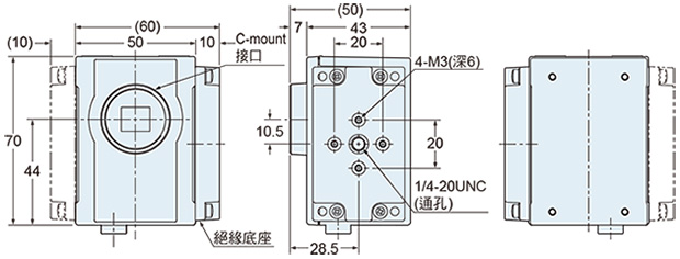 絕緣底座 側面安裝圖